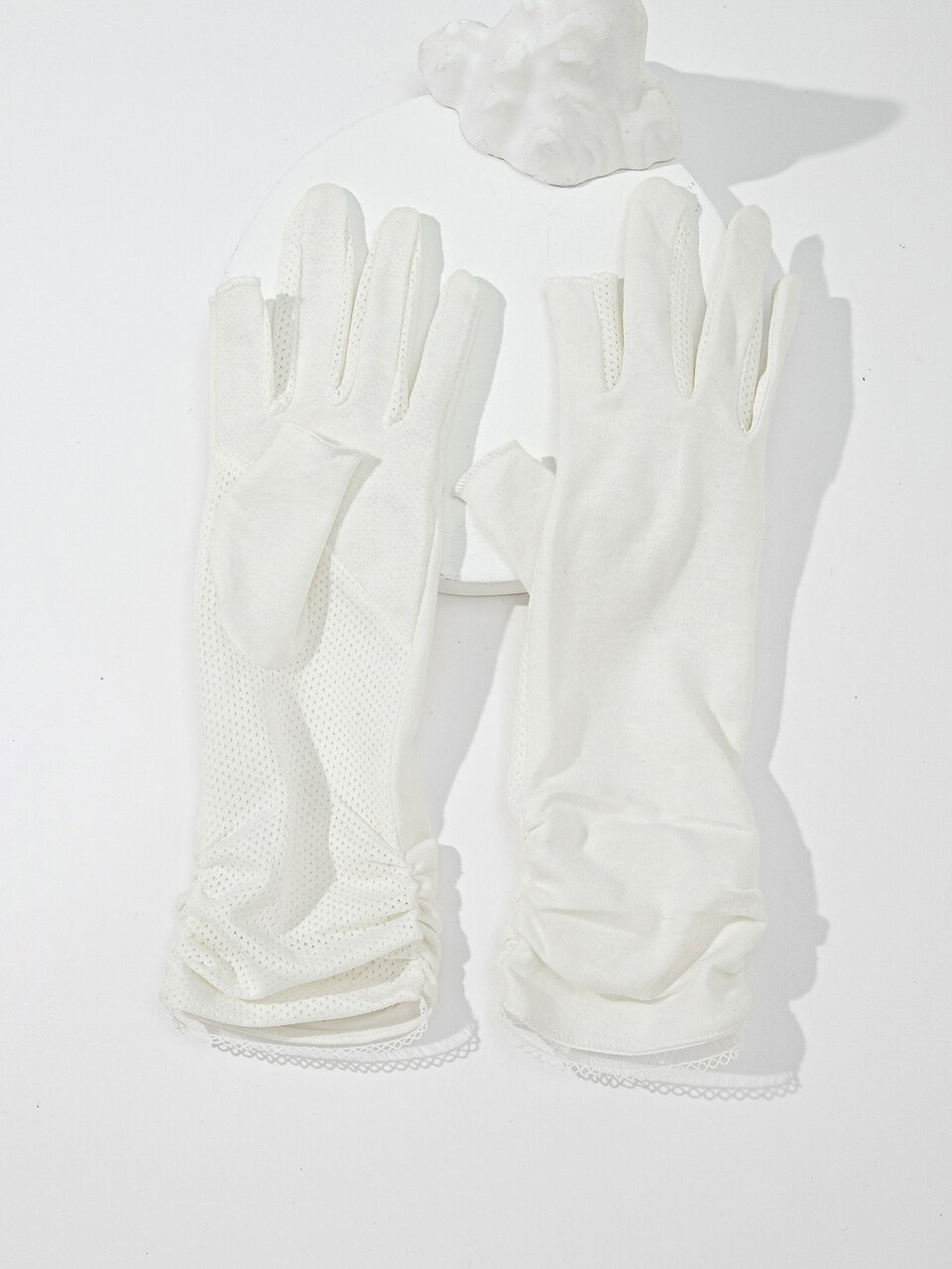 Solid Ruched Fingerless Gloves,Travel,Festival,Party,Camping
