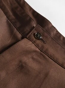 Manfinity Hombres Blazer con botón & Pantalones de traje - Café integral - Ver 4