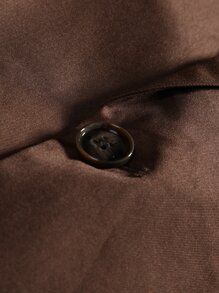 Manfinity Hombres Blazer con botón & Pantalones de traje - Café integral - Ver 5