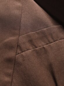 Manfinity Hombres Blazer con botón & Pantalones de traje - Café integral - Ver 6