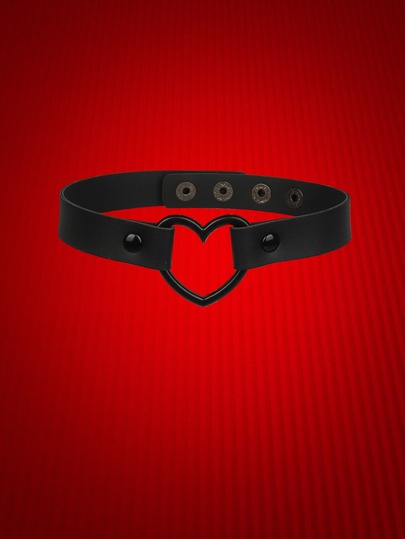 Grunge Punk Ras-du-cou avec cœur clouté