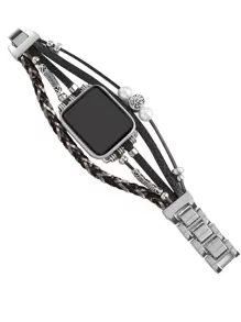 1pc Tree Of Life PU Beaded Bracelet Apple Watch Band Strap Compatible With Apple Watch 38mm 40mm 41mm 42mm 44mm 45mm 49mm Vintage Smart Watch Replacement WristBand Strap Compatible With Apple Watch Series 9 8 7 SE 6 5 4 3 2 1