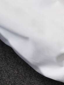 Manfinity Roghcode 宽松男士标语图案条纹饰边棒球夹克 - 黑色 - 查看 3