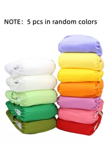 5pcs Cloth Diaper(Random Color)Baby Shower Family Decorations Gifts - Multicolor - View 4