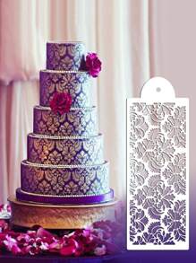 1入組花朵設計蛋糕模具 - 白色 - 查看 1