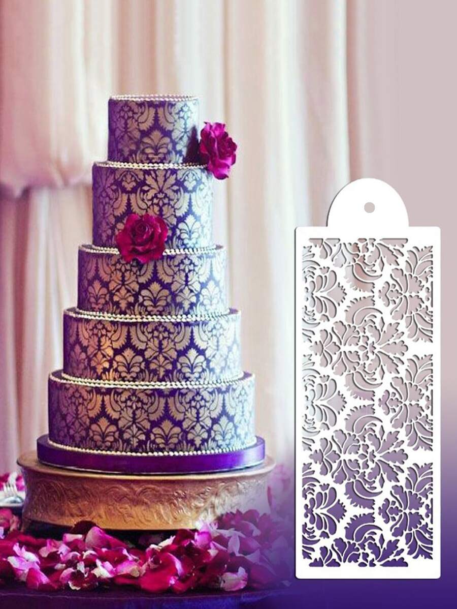 1入組花朵設計蛋糕模具 - 白色 - 查看 1