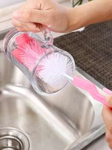 1pc Long Handle Random Color Cleaning Brush, Cup Brush For Household - Multicolor - View 2