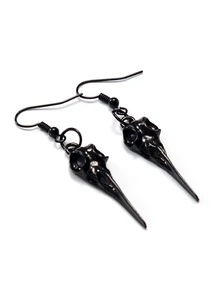 ROMWE Goth Hoa tai - màu đen - Xem 2