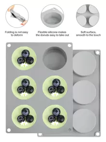 1 pieza Molde para muffins de silicona - Gris - Ver 6