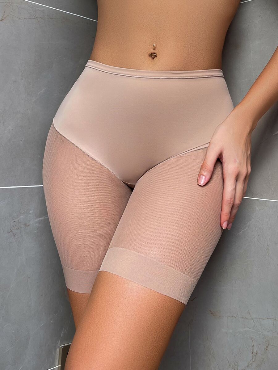 Shorts de fajas de malla - Albaricoque - Ver 1