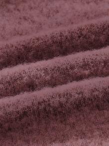 SHEIN MOD Solid Ribbed Knit Off The Shoulder Tee - Redwood - View 4