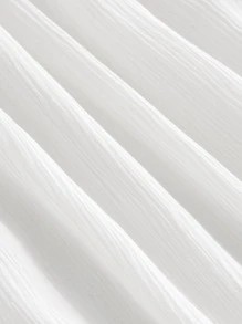 SHEIN MOD Floral Print Puff Sleeve Ruffle Hem Dress - White - View 4