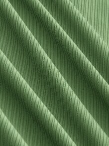 SHEIN ICON Đầm Xù Tách cao màu trơn Thanh lịch - Màu xanh chanh - Xem 3