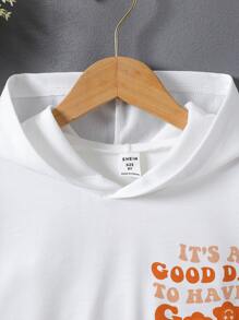 Tween Girl Slogan Graphic Drop Shoulder Sweatshirt - White - View 4