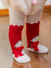 Bebé 1 par Calcetines Navidad con muñeca de nieve - Multicolor - Ver 2