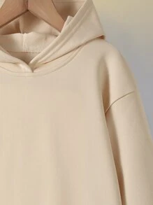 Tween Girl Cartoon And Slogan Graphic Drop Shoulder Sweatshirt - Khaki - View 5