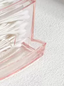 SHEIN BASIC LIVING 獨家棉花棒牙籤收納盒—節日禮物 - 粉色 - 查看 7