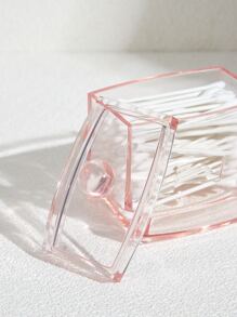 SHEIN BASIC LIVING 獨家棉花棒牙籤收納盒—節日禮物 - 粉色 - 查看 6