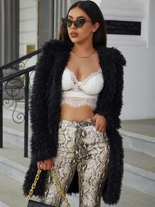 Eilly Bazar Solid Teddy Coat