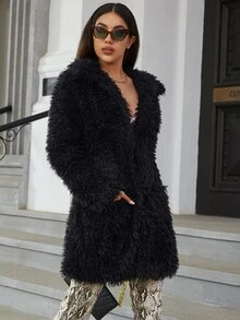 Eilly Bazar Solid Teddy Coat