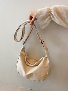 Minimalist Hobo Bag - Khaki - View 2