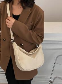 Minimalist Hobo Bag - Khaki - View 3