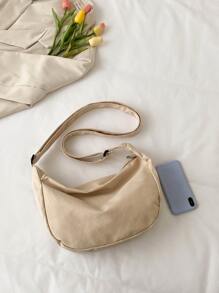 Minimalist Hobo Bag - Khaki - View 5
