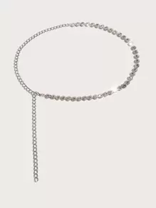 1pc Women Rhinestone Decor Chain Belt Party Halloween Summer, School Fall, Autumn, Halloween