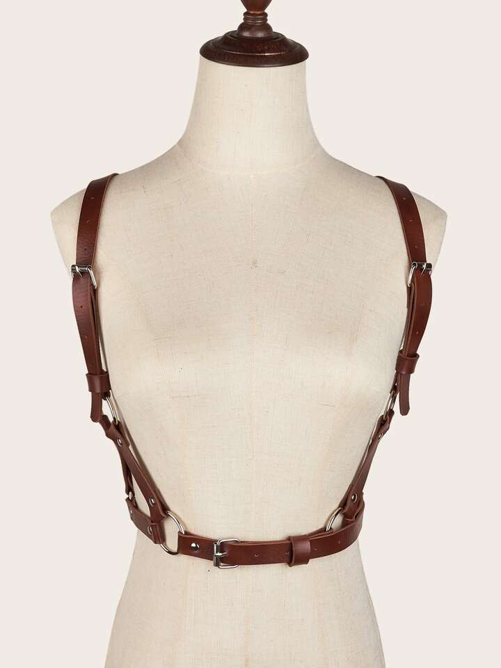 Square Buckle Harness Belt Our Square Buckle Harness Belt is such a vibe - ROMWE main image 4