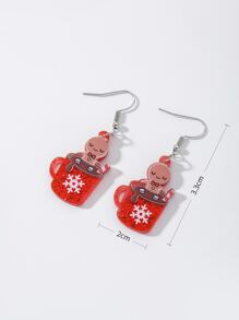 Christmas Gingerbread & Mug Drop Earrings - Multicolor - View 3