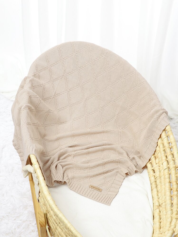 Einfarbige Baby-Wickeldecke mit Liebesvolentinem - Kamelfarben - Übersicht 2