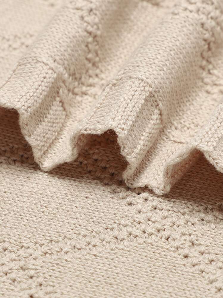 Einfarbige Baby-Wickeldecke mit Liebesvolentinem - Kamelfarben - Übersicht 4