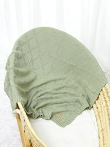Solid Baby Swaddling Blanket Love Valentine - Green - View 2