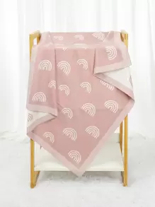 1 件婴儿彩虹图案襁褓毯爱情人节 - 粉色 - 查看 5