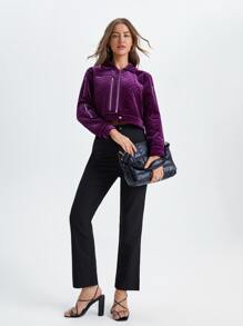 House of Dani.B Solid Straight Leg Pants - Black - View 4