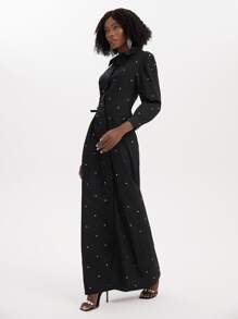 CAMILLE JUGE 水鑽腰部鏤空襯衫洋裝 - 黑色 - 查看 4