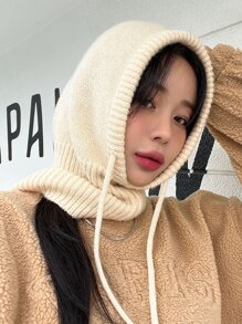 DAZY Drawstring Decor Hat - Beige - View 1