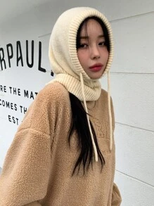 DAZY Drawstring Decor Hat - Beige - View 5