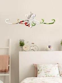 12入組王冠設計裝飾鏡子 - 銀色 - 查看 7