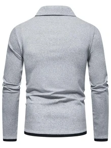 Men Pocket Detail Polo Shirt - Grey - View 2