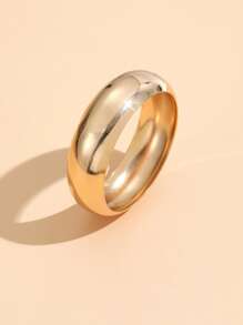 極簡風格素色手鐲 - 金黃色 - 查看 3