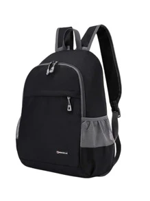 Kids Letter Graphic Functional Backpack - Black - View 2