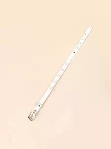 1 件简约时尚多功能珍珠宠物项圈 - 白色 - 查看 2