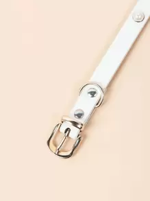 1 件简约时尚多功能珍珠宠物项圈 - 白色 - 查看 3