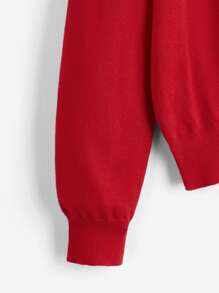 SHEIN 男孩聖誕字母和雪花圖案套頭毛衣