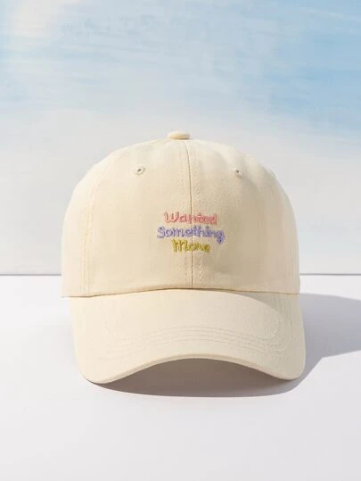 1入女士時尚字母刺繡棒球帽，街頭風格