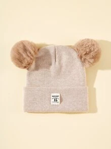 3pcs Baby Plush Ball Decor Hat - Multicolor - View 6