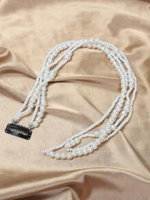 Faux Pearl Beaded Tassel Charm Hair Clip Street,Y2k Claw Clips Hair Claws Hair Barrettes
