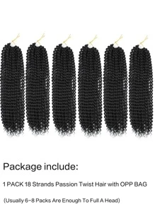 Natural Crochet Synthetic Hair Extension - Black - View 6