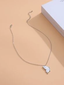 2入組蝴蝶吊墜項鍊 - 銀色 - 查看 4